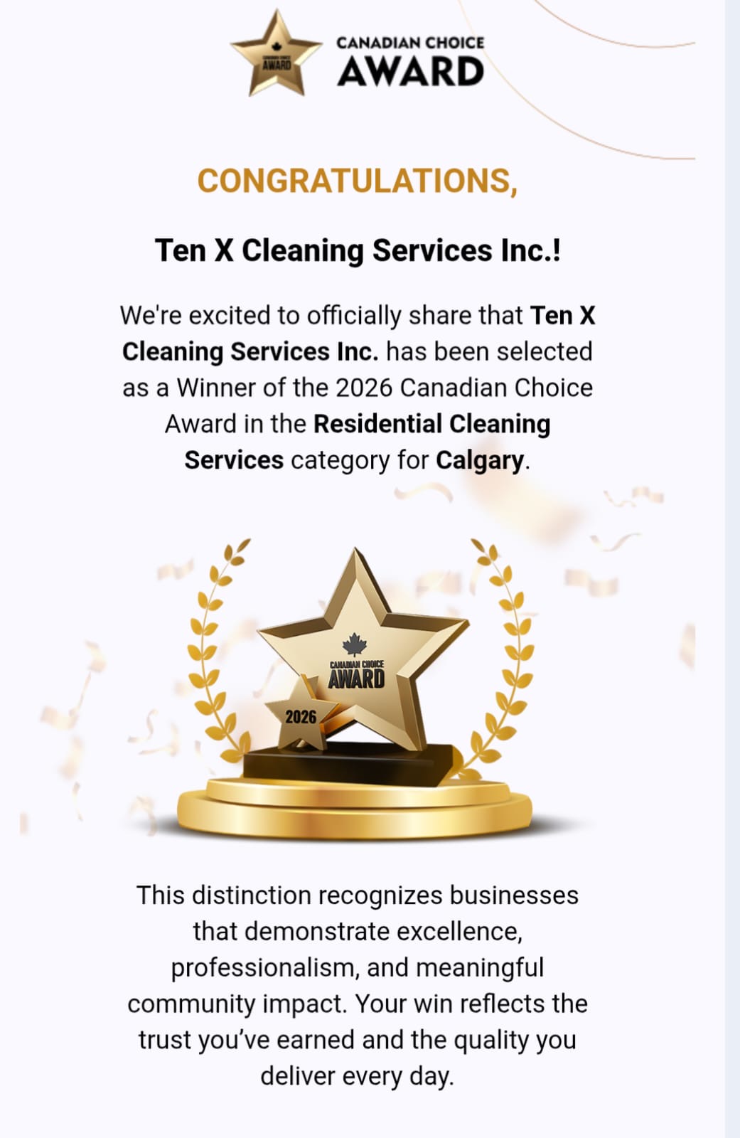 Ten X Cleaning Services Inc.