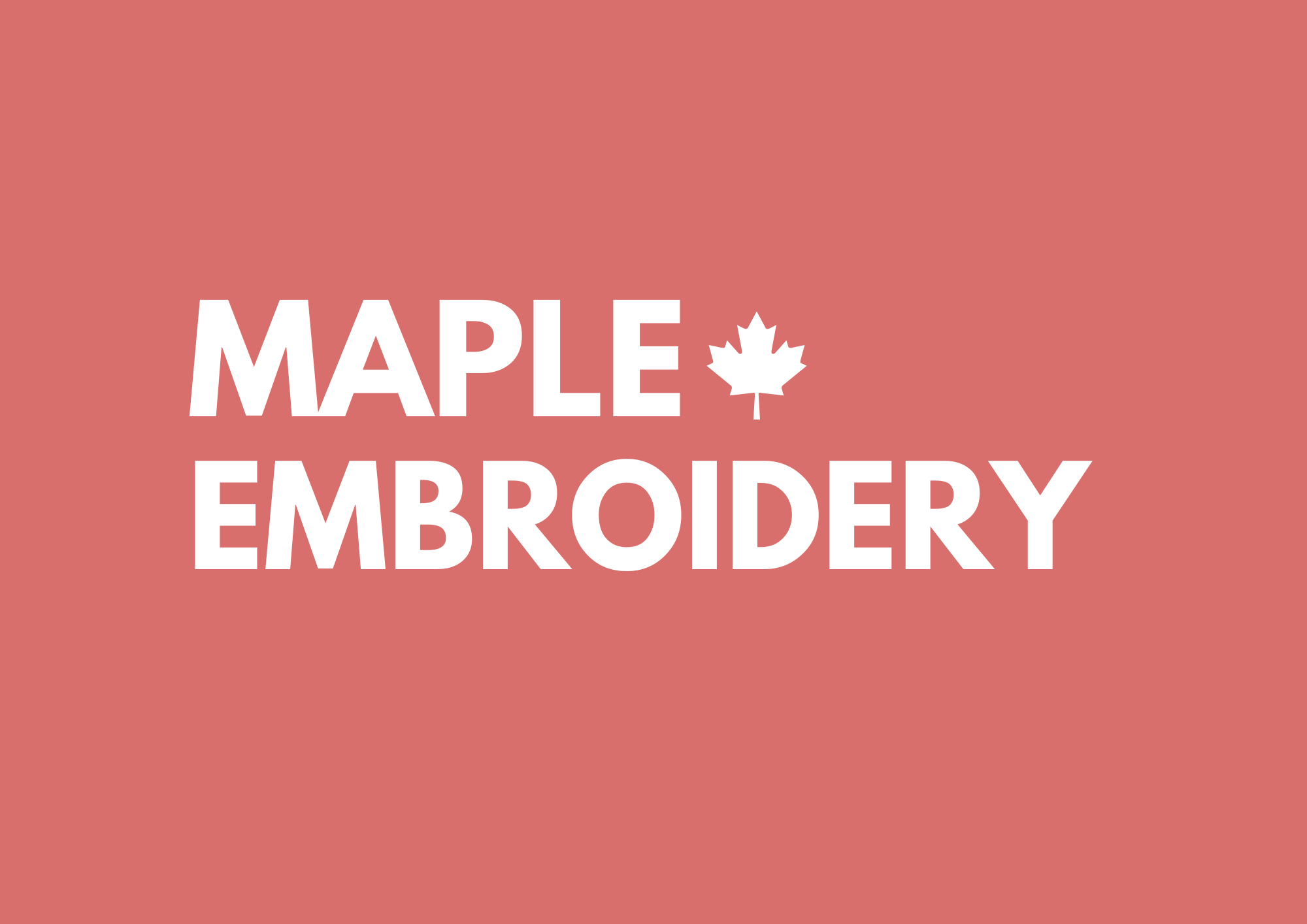 Maple embroidery